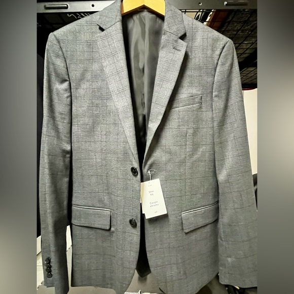H&M Classic Gray Checkered Blazer